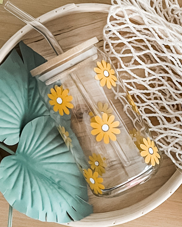 Daisy Glass Cup