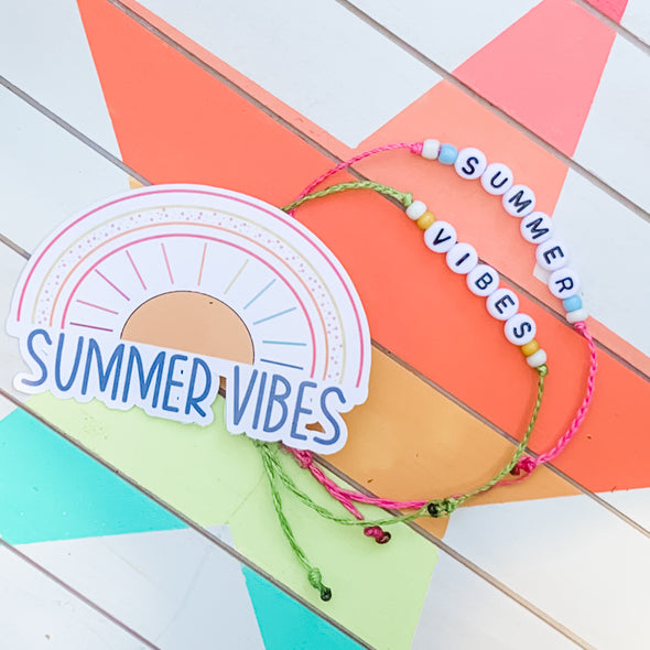 Summer Vibes Bracelet and Sticker set